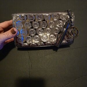 MICHAEL Michael Kors Silver Cosmetic Bag